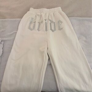 Bride Merch high rise wide leg sweatpants